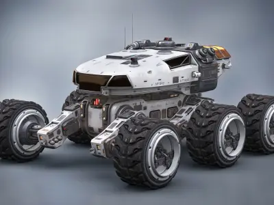 Mars Rover White 3D model