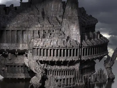 Aztec Temple ship 3  3D model