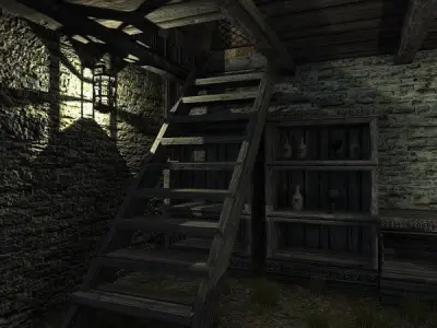 Medieval Tavern Low-poly 3D model