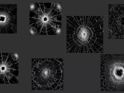 Broken Glass Alpha Masks Texture