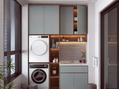 Laundry room 3d model 3D model