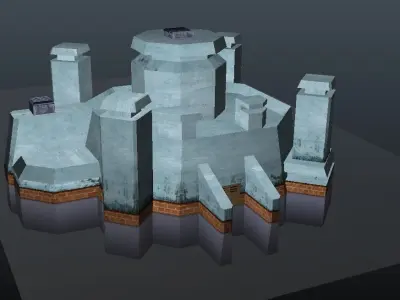 Bunker Units Low-poly 3D model