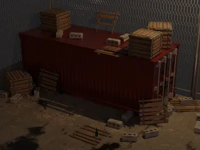 Industrial zone 3D model