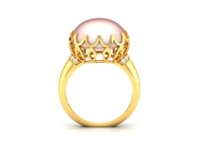 Women Ring  Render 3dm STL OBJ FBX Details 3D print model 52