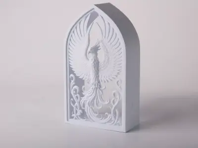 Phoenix Book Nook Insert - Bookshelf Decor Free 3D print model