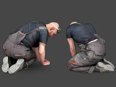 Stylized Construction Worker 3D model