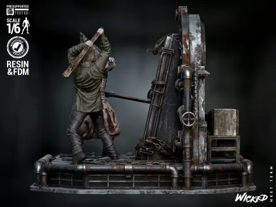 Wicked Video Games Silent Hill Sculpture 3D model