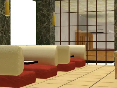 Restaurant de Poissons Puante 3D model