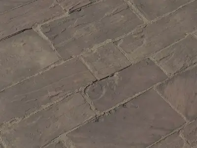 Weathered Slate Flagstone Patio PBR Texture  Texture