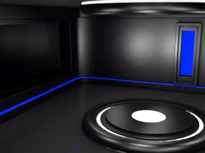 Sci Fi room 3D model 4