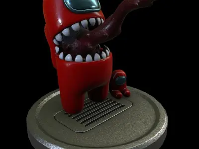 among us 3d printable figurine Low-poly 3D model