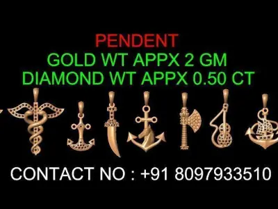 PENDENT pendant gold wpc diamond wpc 3D print model