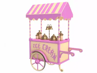 Ice Cream Carts Collection 3D model