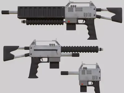 Sci-Fi Weapons Low-poly 3D model