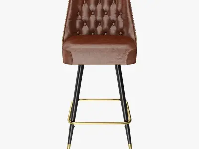 Bar Stool Leather 3D model