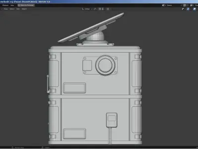 Futuristic House Low-poly 3D model