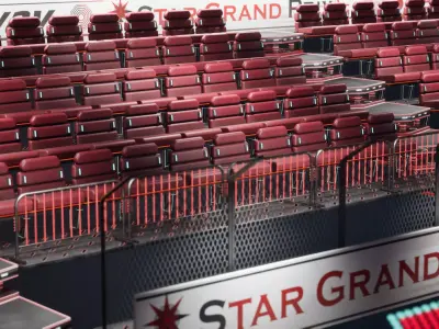 Sci Fi Race Grandstand Low-poly 3D model