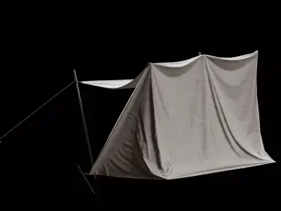 Medieval Tent 03 Low-poly 3D model