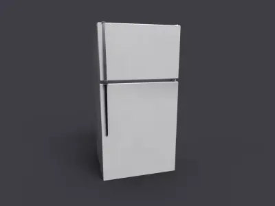 Fridge 90s Low-poly 3D model