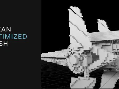3D model VOXEL SPACESHIP Collection 5 3D model