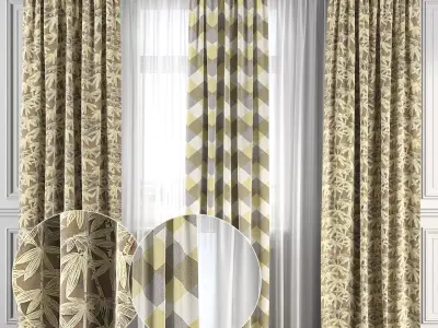Curtain Set 120 3D model