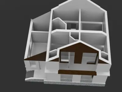 Cottage house 3D model buy