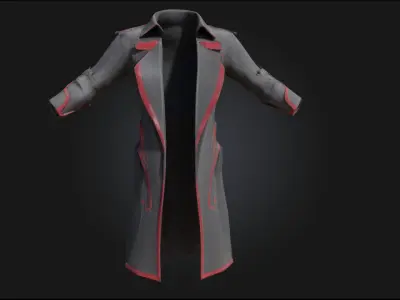 Futuristic Jacket Design Sci-Fi Outerwear Model for Cyberpunk 3D model