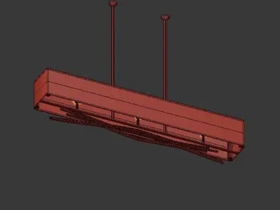 Brindille Rectangle Pendant 3D model
