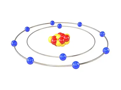 Neon Chemical Element v1 001 Low-poly 3D model