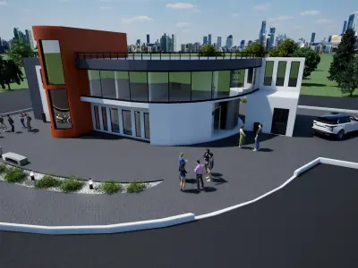 Oficce street urban 3D model