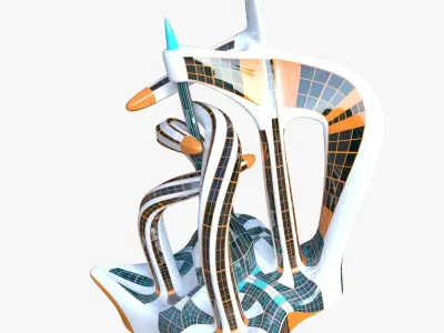 Future skyscraper 3D model