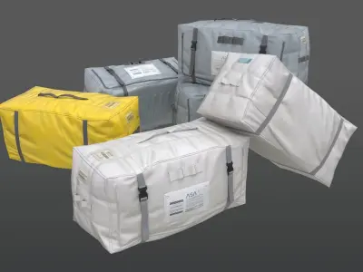 Sci-fi Cargo Bag PBR Game-ready Prop Low-poly 3D model