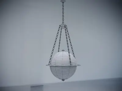 union lighting pendant with chains 3D model
