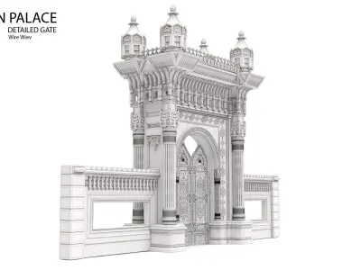 Ciragan Palace Outdoor Gate TURKIYE istanbul  3D model