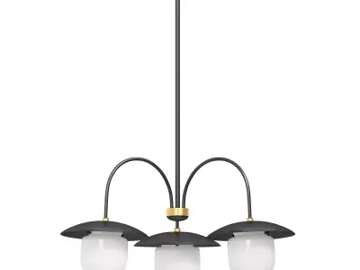 Fixture Curved Chandelier 3D model