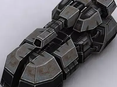 3DRT - Sci-Fi Hovertank8 Low-poly 3D model