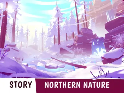 STORY - Northern Nature Low-poly 3D model