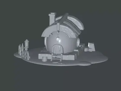 3D House  Low-poly 3D model