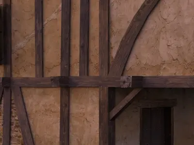 Medieval House Low-poly 3D model