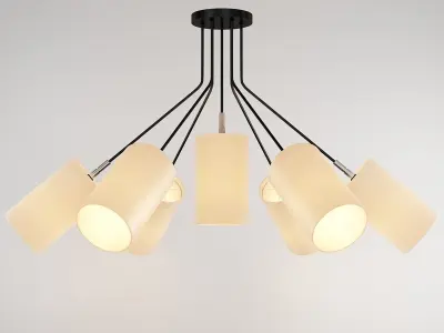 SCENE modern chandelier with six lights 3D model