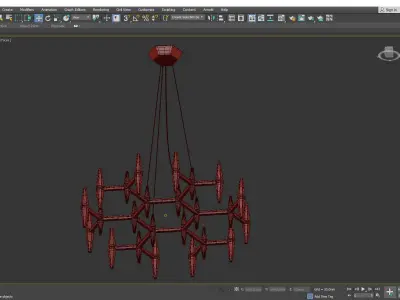 PRISM SINGLE TIER CHANDELIER Low-poly 3D model