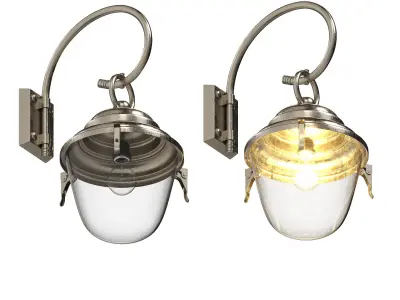 Wall Lamp Low-poly 3D model 19