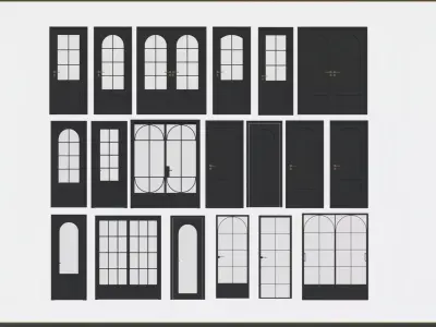 French retro door 3D model