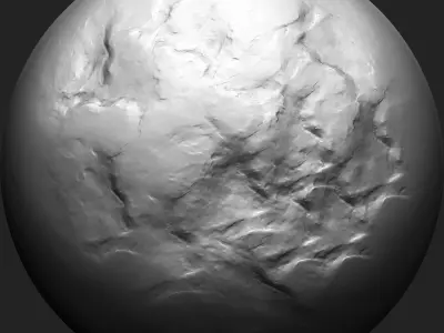 Stone Detail Brushes for Zbrush  Low-poly 3D model