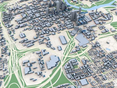 Columbus City Ohio United States 3D model