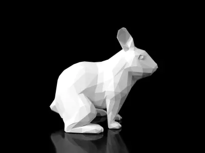 Rabbit Low Poligonal Low-poly 3D model