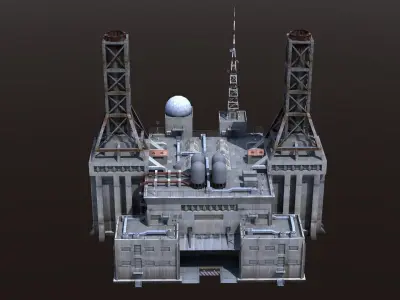 Factory Building - Industrial - Powerplant Low-poly 3D model