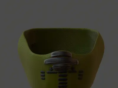 Gas mask helmet 3d model scifi Low-poly  Low-poly 3D model