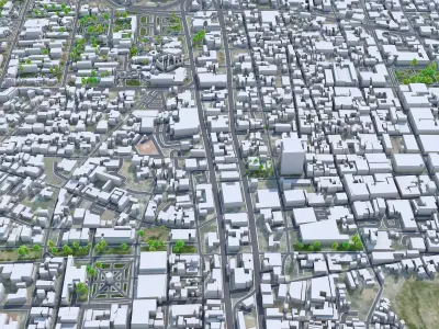 Hermosillo Sonora Mexico 25km Low-poly 3D model