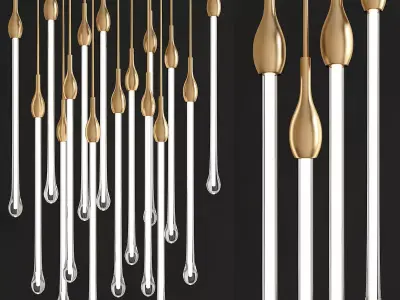 Aquitaine Round Chandelier 3d model Low-poly 3D model